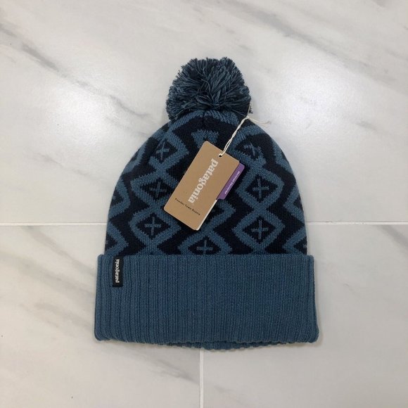 Patagonia Unisex Powder Town 'Perennial Pinecone/Wavy Blue' Beanie 29187-PEWA OS